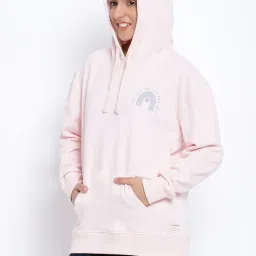 Lil Tomatoes Kids Light Pink Solid Full Sleeves Sweatshirt image 3