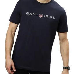 GANT Solid Round Neck Regular Fit T-Shirt-picture-14
