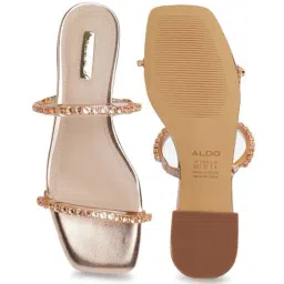 Aldo Women's Rose Gold Casual Sandals image 3