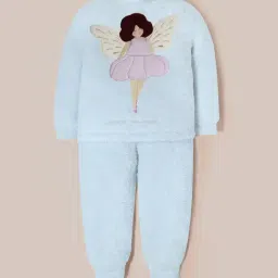 Cherry Crumble By Nitt Hyman Girls Blue Regular Fit Night Suit-picture-11