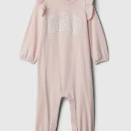 GAP Girls Pink Cotton Embroidered Romper-picture-11