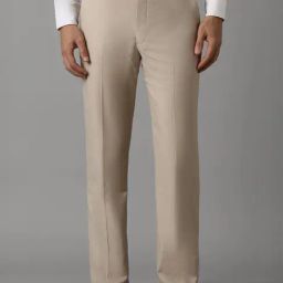 Louis Philippe Beige Slim Fit Trousers-picture-10