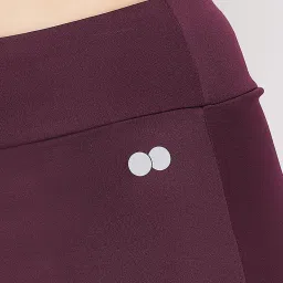 Clovia Purple Regular Fit High Rise Tights With Attached Skirt image 5