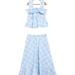 Ahalyaa Kids Multicolor Plaid Pattern Lehenga Choli image 1