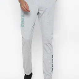 Allen Solly Grey Cotton Regular Fit Printed Joggers image 1