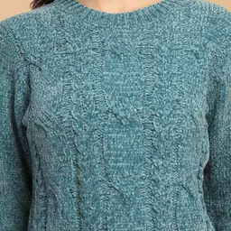 Gipsy Women Cable Knit Round Neck Pullover Sweater image 4