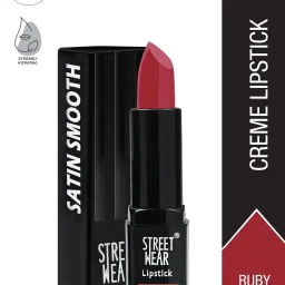 Street Wear Satin Smooth Lipstick Ruby Red - 4.2 gm image 2