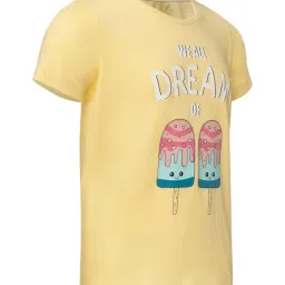 Jockey Kids Yellow Cotton Printed T-Shirt image 4