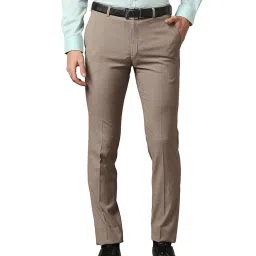 Raymond Dark Beige Slim Fit Trousers image 1