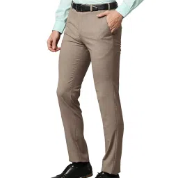 Raymond Dark Beige Slim Fit Trousers image 3