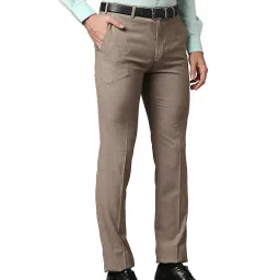 Raymond Dark Beige Slim Fit Trousers image 4