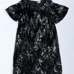 Y&F Kids by Westside Black Sequin Embellished Party Dress-image-24