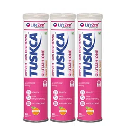 Tuskca Set Of 3 Japanese Glutathione- 20 Tablets Each- Orange-image-0