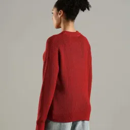 Tommy Hilfiger Red Cotton Regular Fit Sweater image 2