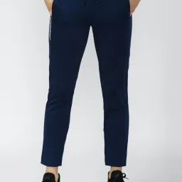 Peter England Navy Slim Fit Logo Printed Track Pants image 1