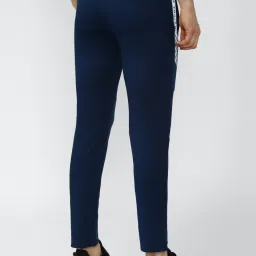 Peter England Navy Slim Fit Logo Printed Track Pants image 2