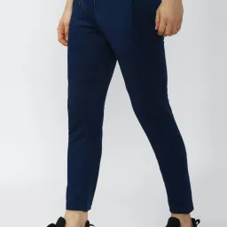 Peter England Navy Slim Fit Logo Printed Track Pants image 3