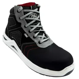 Allen Cooper Steel Toe Safety Shoe High Ankle PU Sole UK 8 Size Black for Industrial Use, ACL 11692-picture-20