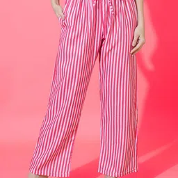 FFLIRTYGO Striped Relaxed Fit Straight-Leg Lounge Pants-picture-28