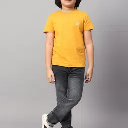 BAESD Boys Mid-Rise Dark Shade Light Fade Clean Look Cotton Jeans image 3