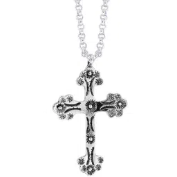 Taraash Holly Cross 92.5 Sterling Silver Pendant-image-72
