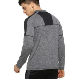 Campus Sutra Grey Regular Fit Self Pattern Polo T-Shirt image 2