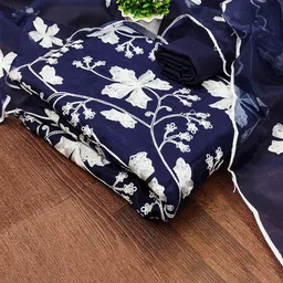 SAINOOR Embroidered Organza Unstitched Dress Material-picture-13