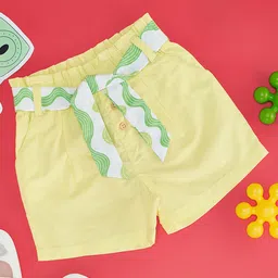 Pantaloons Baby Cotton Solid Shorts - Light Yellow-picture-24