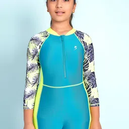 Aarika Girls Printed Sports Wear Round Neck Legsuit With Goggle image 2