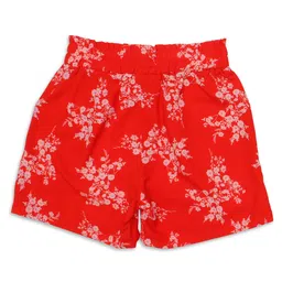 Cutecumber Pack Of 2 Floral Printed Shorts - Black & Red image 4