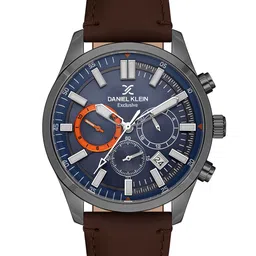Daniel Klein Exclusive Men Round Dial & Leather Straps Analogue Watch DKX.1.13635-4-picture-28