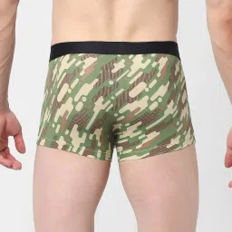 Jack & Jones Green Regular Fit Printed Trunks image 2