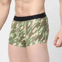 Jack & Jones Green Regular Fit Printed Trunks image 3