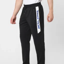 Jack & Jones Black Regular Fit Printed Trackpants image 3