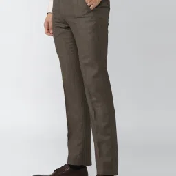 Van Heusen Brown Slim Fit Trousers image 3