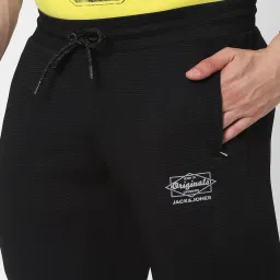 Jack & Jones Black Regular Fit Printed Trackpants image 5