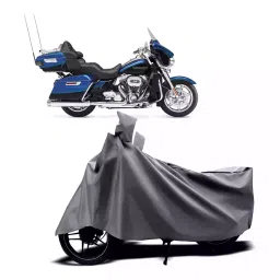 Auto Pearl Two Wheeler Cover with Bag for Harley Davidson CVO Limited, Silver-picture-35