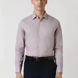 Van Heusen Purple Cotton Slim Fit Printed Shirt-picture-35