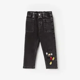 Juniors by Lifestyle Kids Black Cotton Printed Jeans-image-76