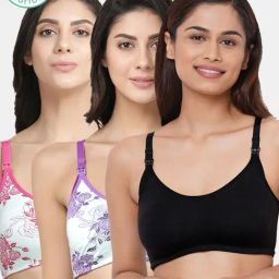 Inner Sense Multicolored Non Wired Non Padded Nursing Bra (Pack Of 3)-picture-23