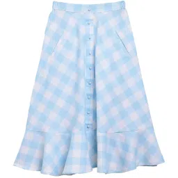 Ahalyaa Kids Multicolor Plaid Pattern Lehenga Choli image 5