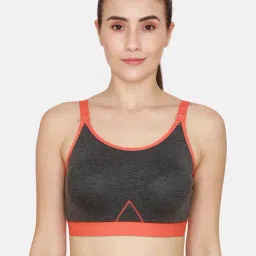 Rosaline by Zivame Grey Non Wired Non-padding Sports Bra-image-38