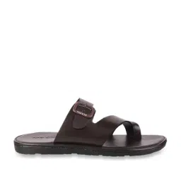 Mochi Men's Brown Cross Strap Sandals-picture-13