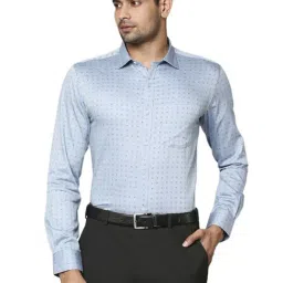 Park Avenue Blue Slim Fit Printed Shirt-picture-17