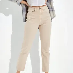 American Eagle Outfitters Beige Cotton Mid Rise Jeans-picture-15