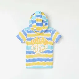 Juniors by Lifestyle Blue & Yellow Cotton Printed T-Shirt-picture-12