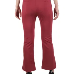 Monte Carlo Maroon Mid Rise Pants image 2
