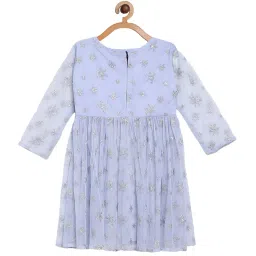 Ahalyaa Kids Blue Printed Kurta & Palazzos image 3