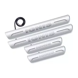 Auto Pearl Car Door Foot Step Led Sill/Scuff Plates Mirror Finish Silver Compatible For Maruti Suzuki Ignis (2020-2022), LEDSillPLATE_Sil_Ignis2020_22 (Set of 4) image 3