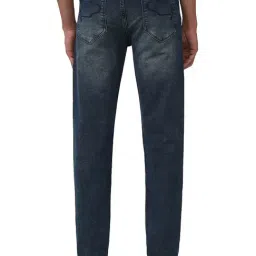 Simon Carter London Regular Navy Lightly Washed Mid Rise Jeans image 2